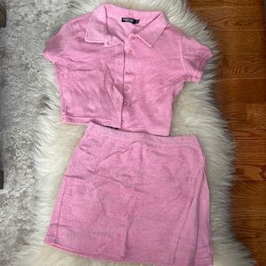 Pink Terry Cloth Matching Set